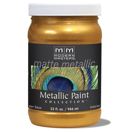 MODERN MASTERS Shimmer Matte Olympic Gold Metallic Paint 1 qt MM65932